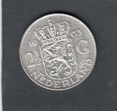 Beschrijving: 2 1/2 Gulden JULIANA 